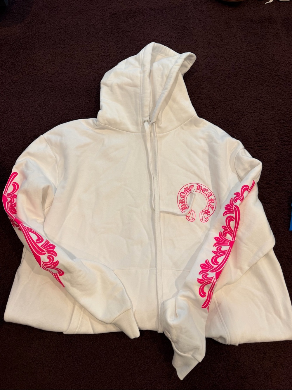 White chrome hearts hoodie size M